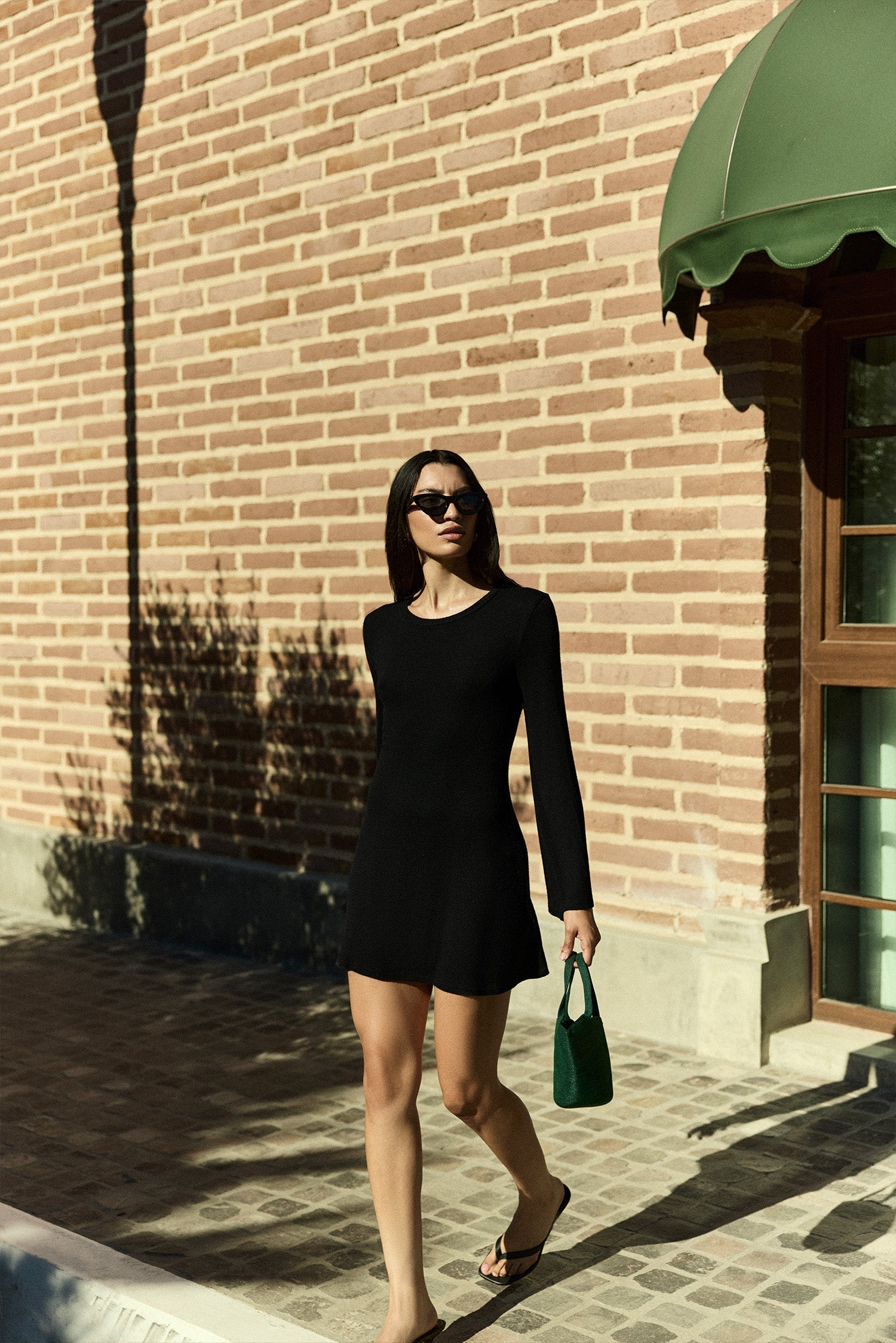 Bell Sleeve Mini Dress in Modal Knit