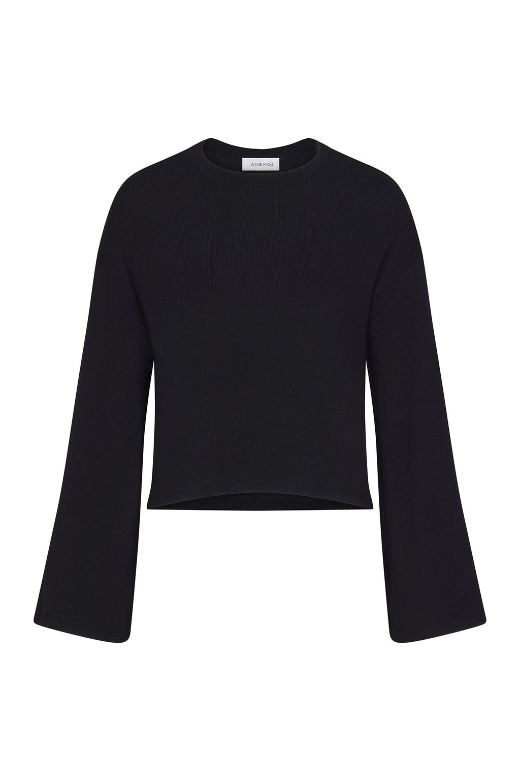Bell Sleeve Boxy Crop Sweater in Modal Knit