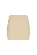 Bias-Cut Mini Skirt in Fluid Stretch Sateen