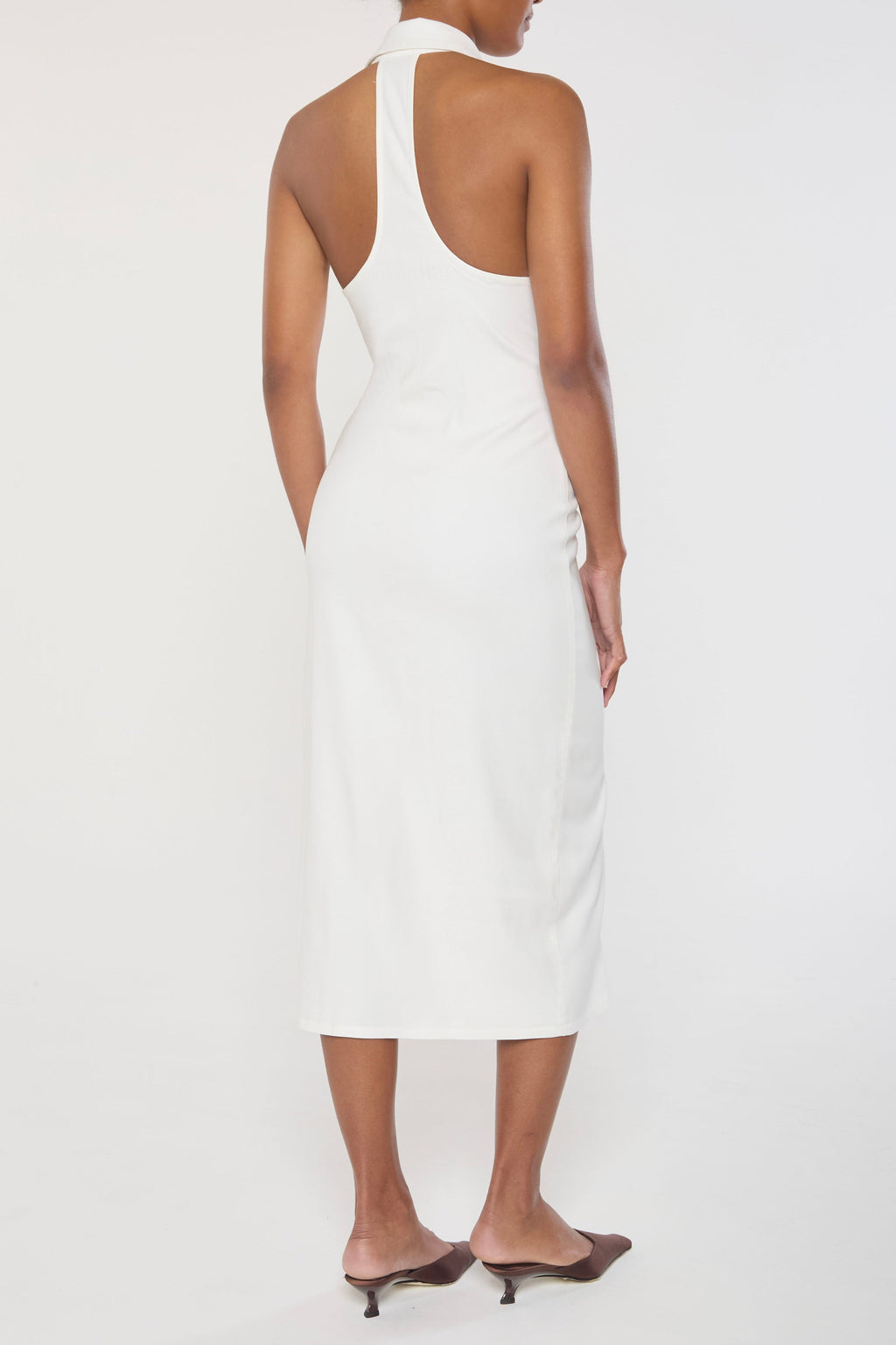 Bond Midi Dress in Stretch Twill