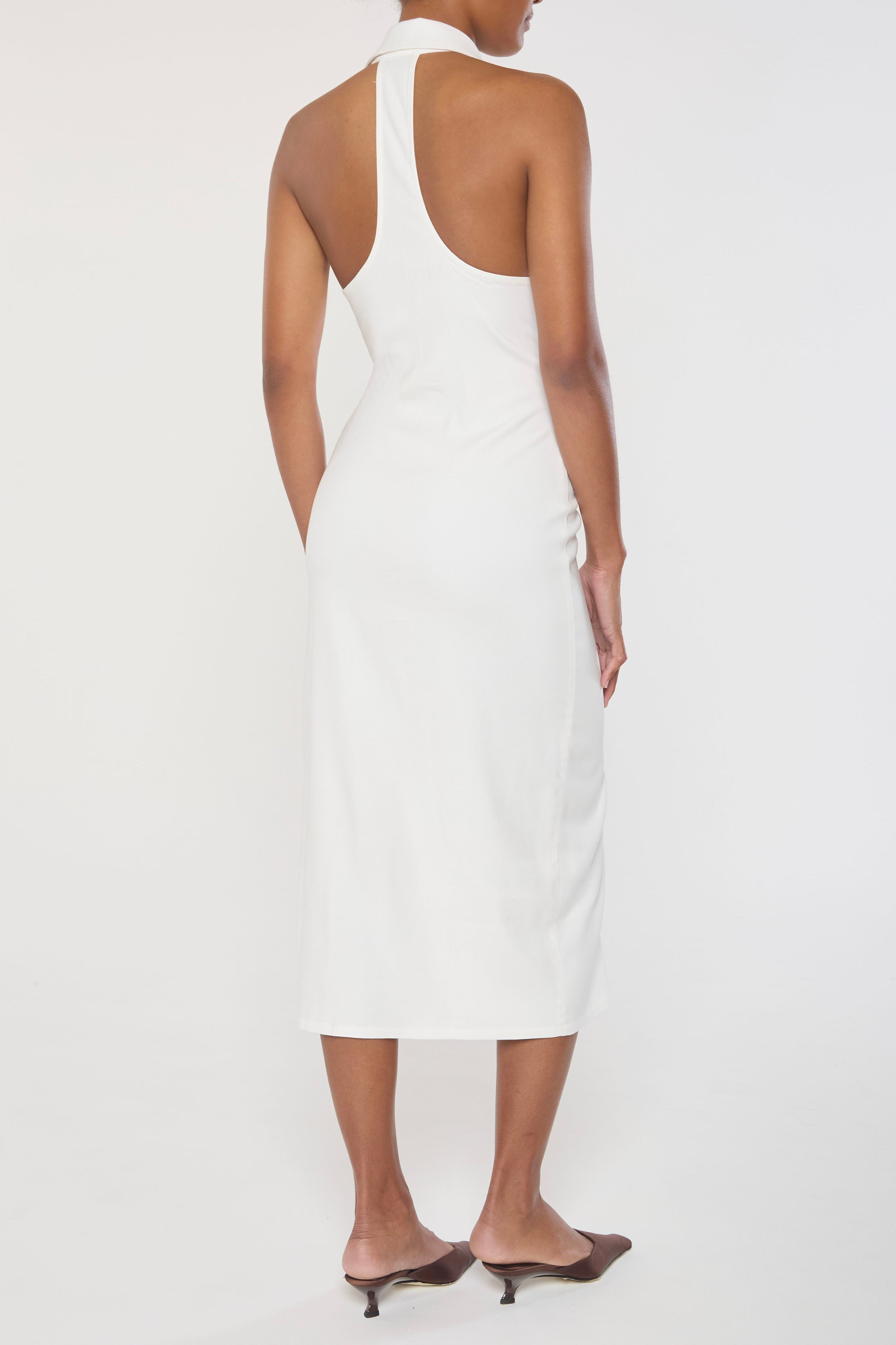 Bond Midi Dress in Stretch Twill