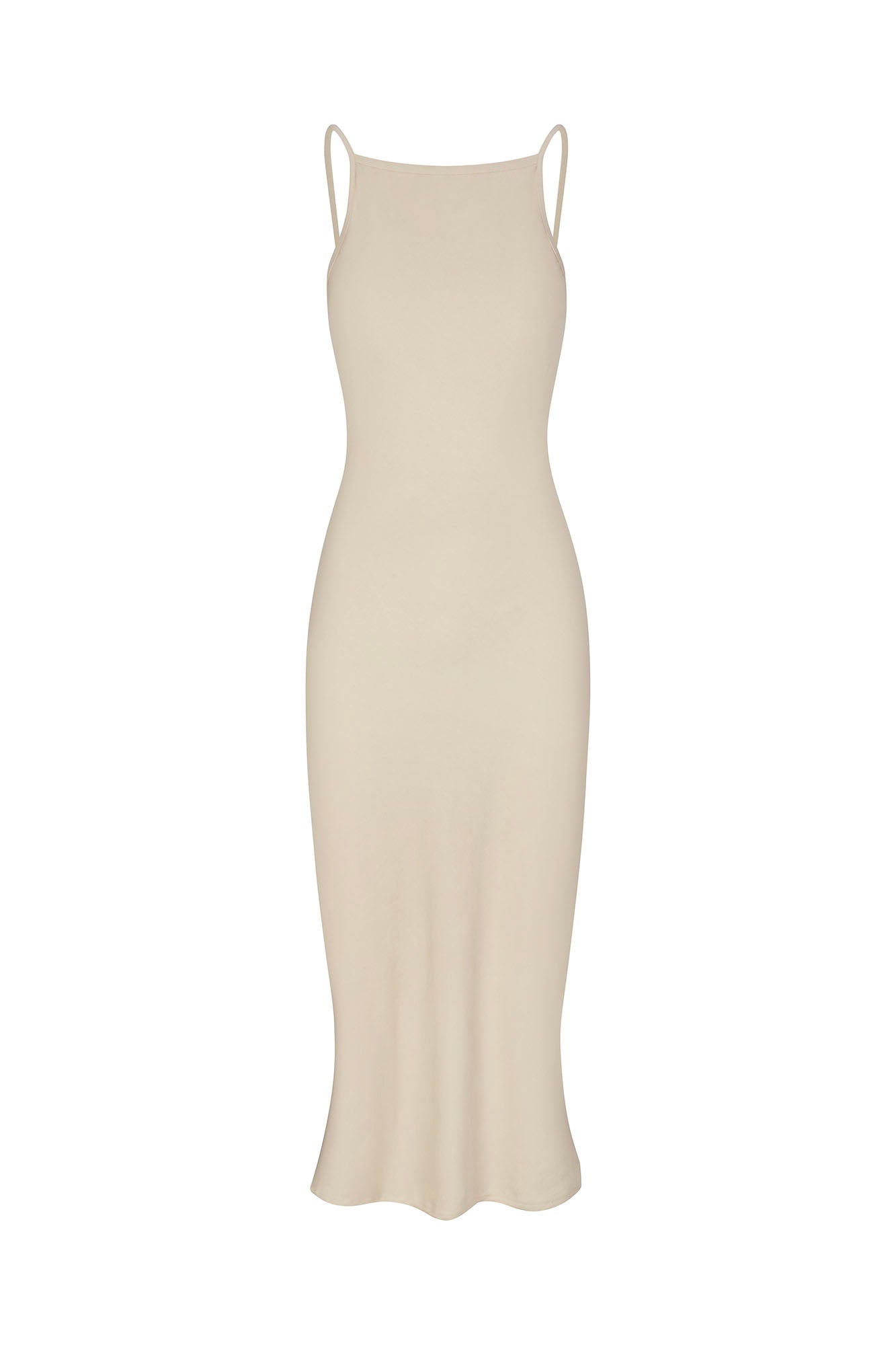 Gisele Bias-Cut Midi Dress in Stretch Suiting