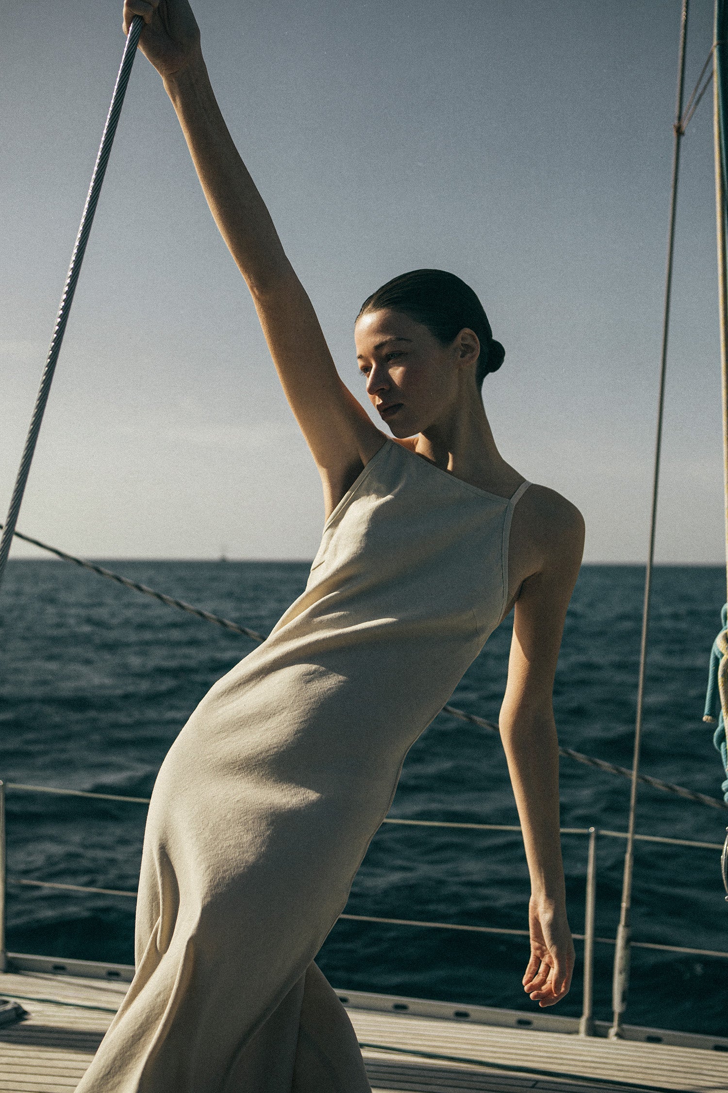 Gisele Bias-Cut Midi Dress in Stretch Suiting