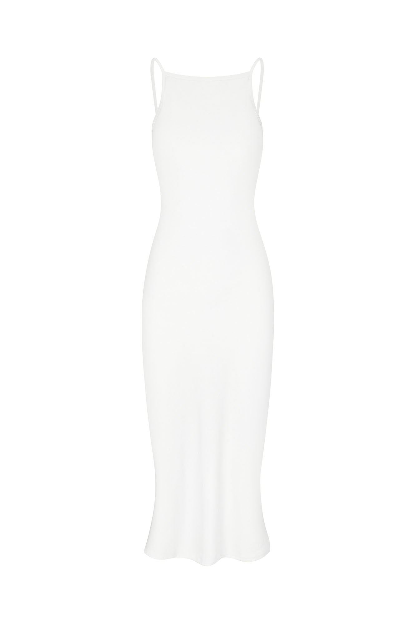 Gisele Bias-Cut Midi Dress in Stretch Twill