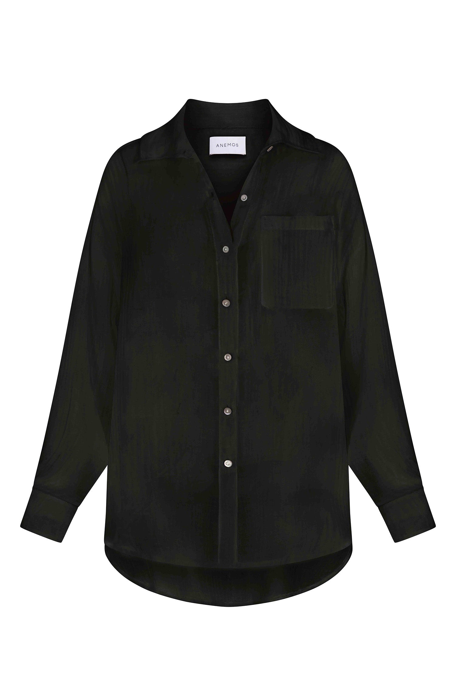 Oversized Button-Down Pool Shirt Dress in Woven Bamboo Cotton Gauze