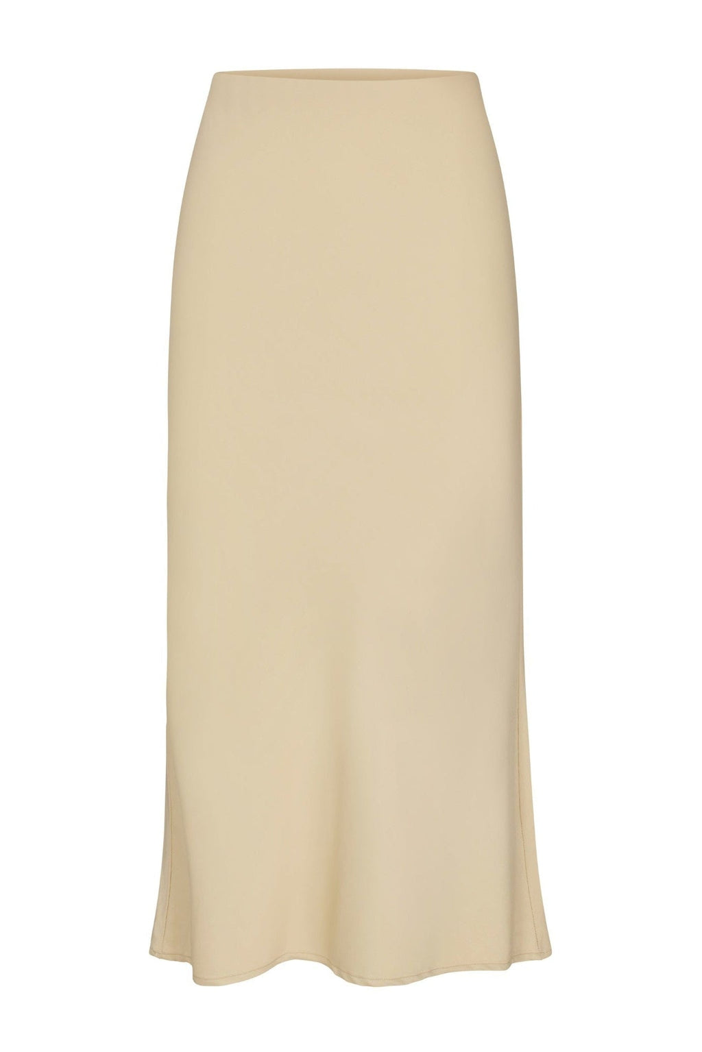 Rey Bias-Cut Skirt in Fluid Stretch Sateen