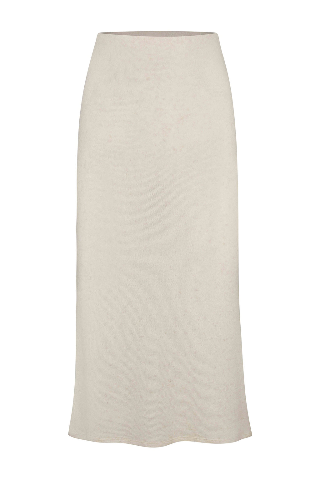 Rey Midi Skirt in Natural Tencel Linen Knit