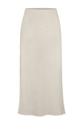 Rey Midi Skirt in Natural Tencel Linen Knit