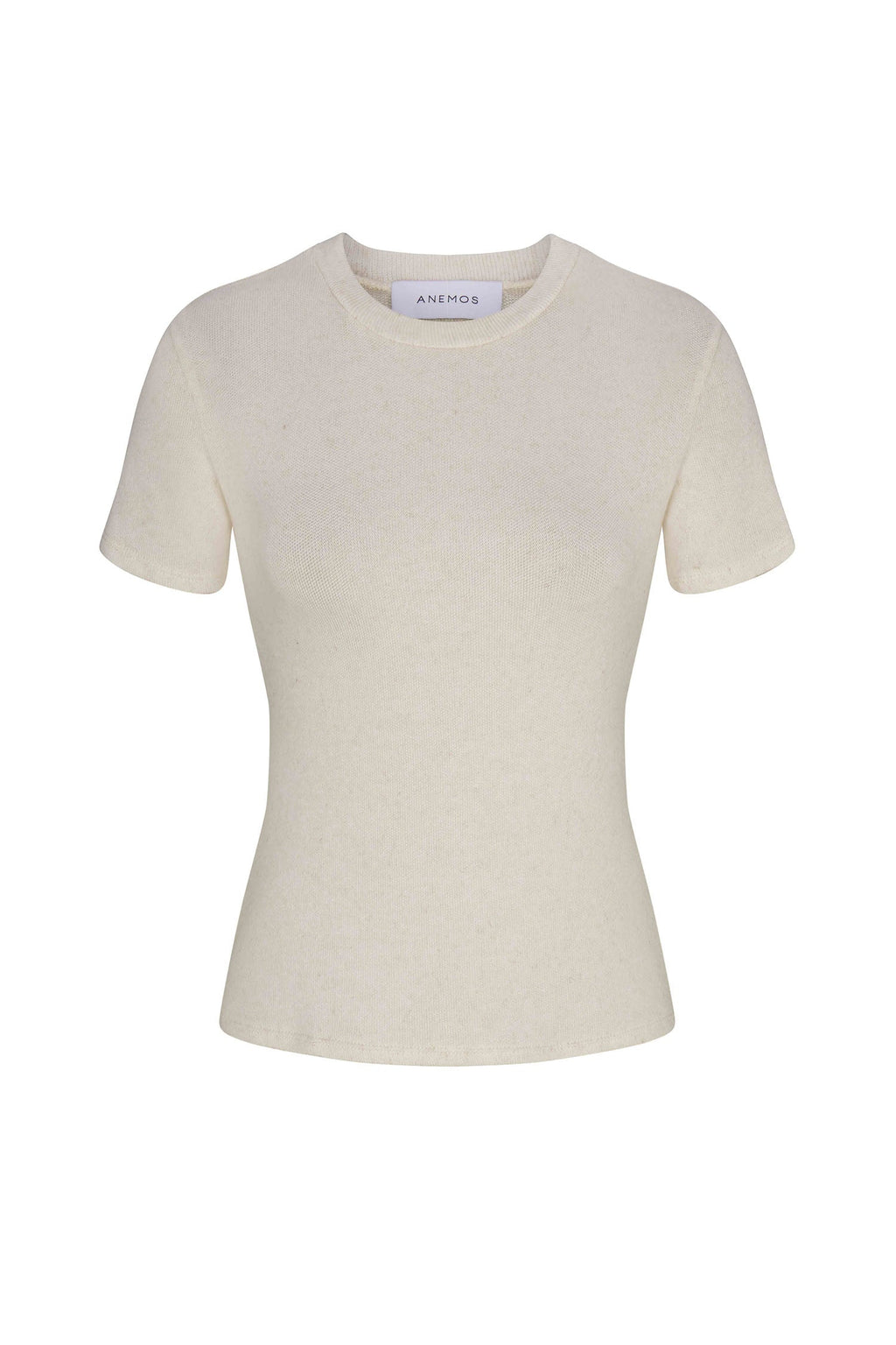 Short Sleeve T-Shirt in Natural Tencel Linen Knit