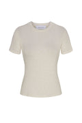 Short Sleeve T-Shirt in Natural Tencel Linen Knit