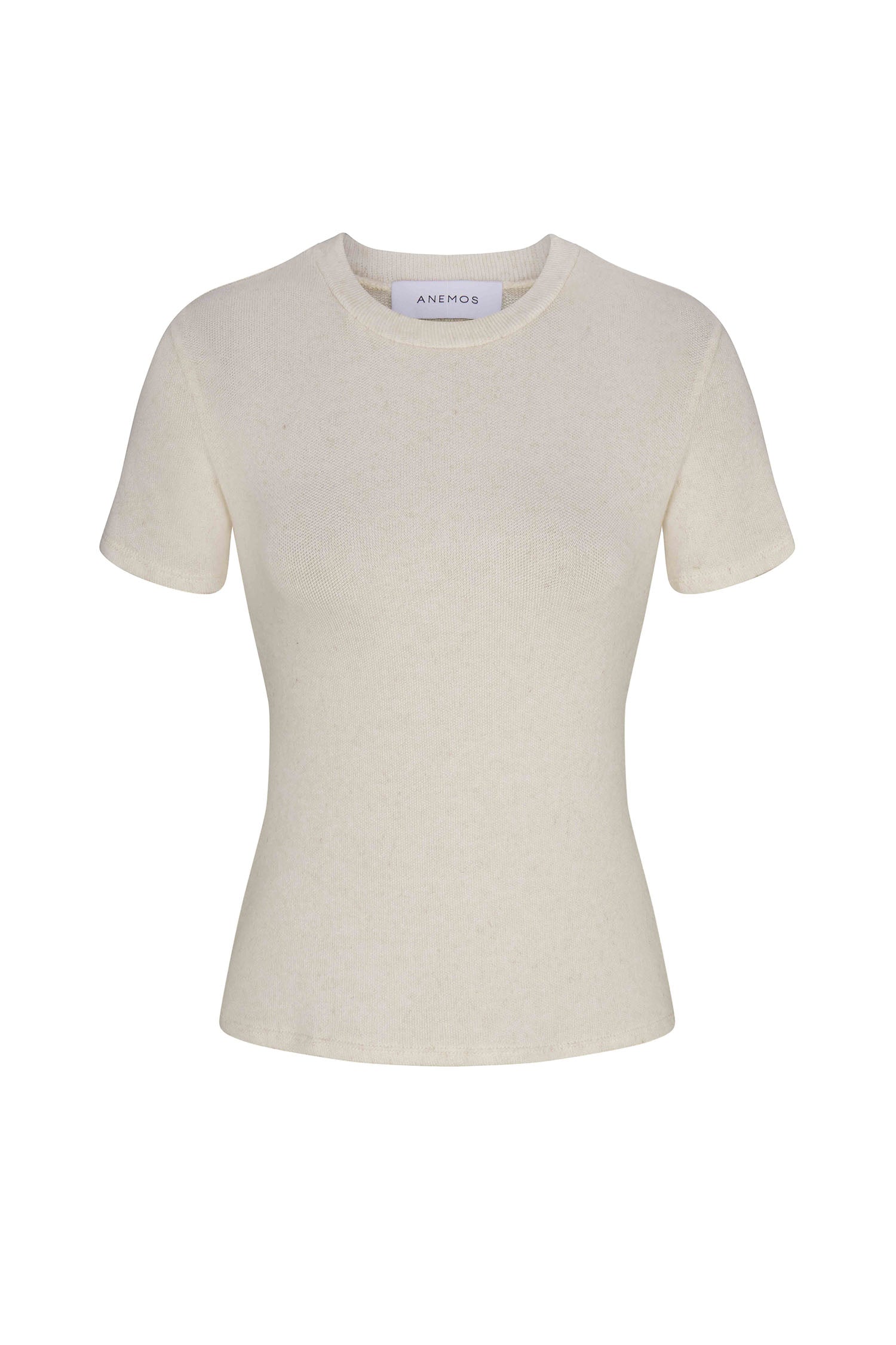 Short Sleeve T-Shirt in Natural Tencel Linen Knit