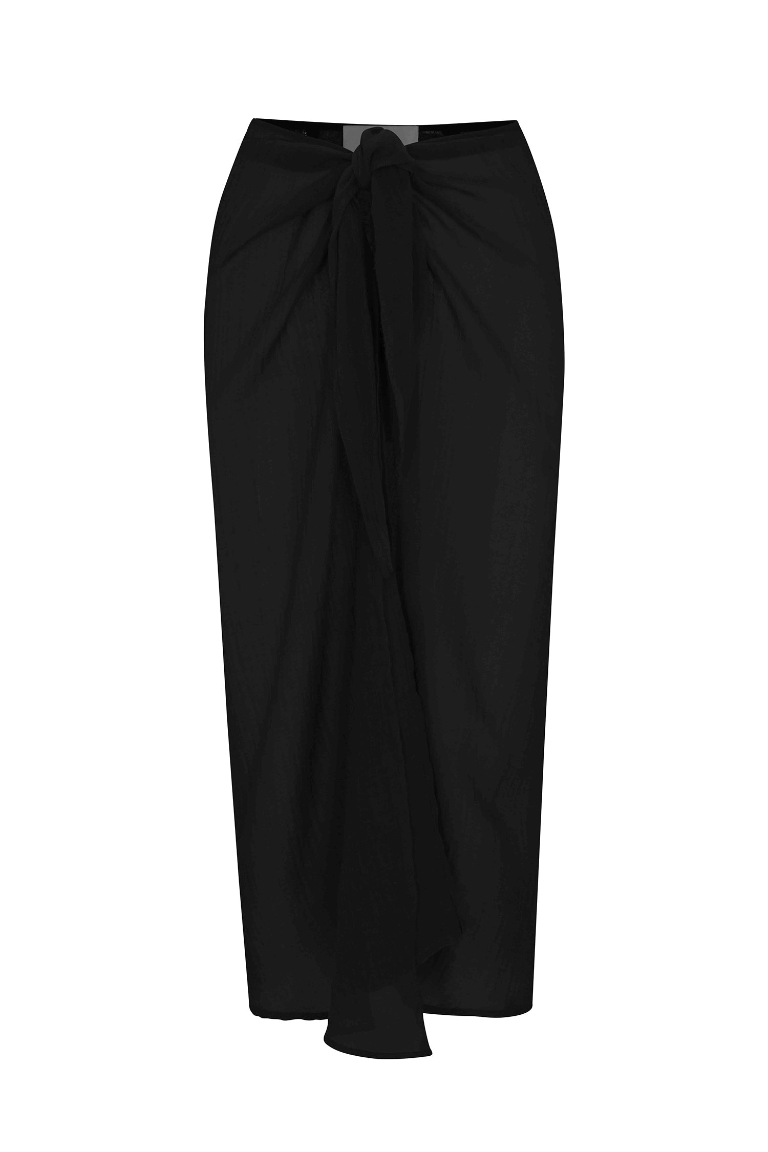 Wrap Midi Skirt Cover Up in Woven Bamboo Cotton Gauze